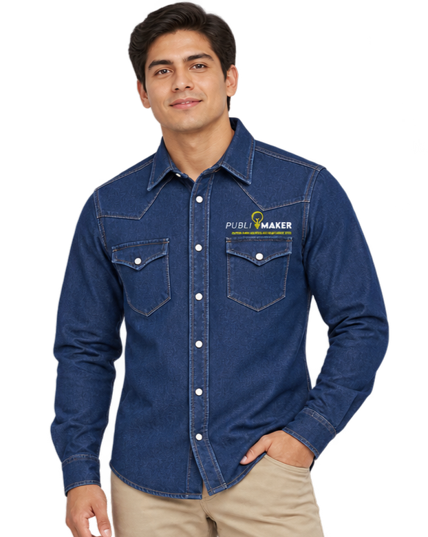 Camisa Denim puesta por hombre