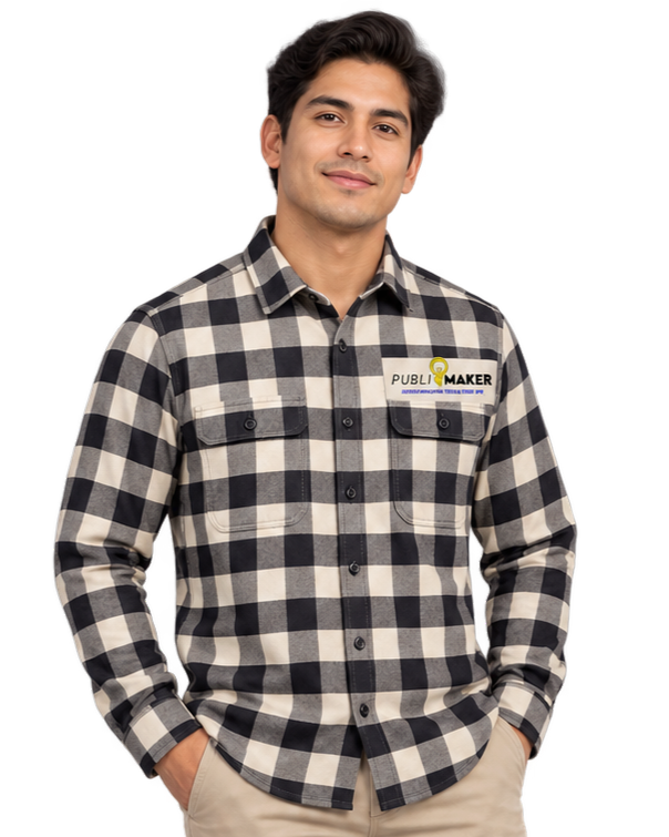 Camisa de Franela puesta por hombre