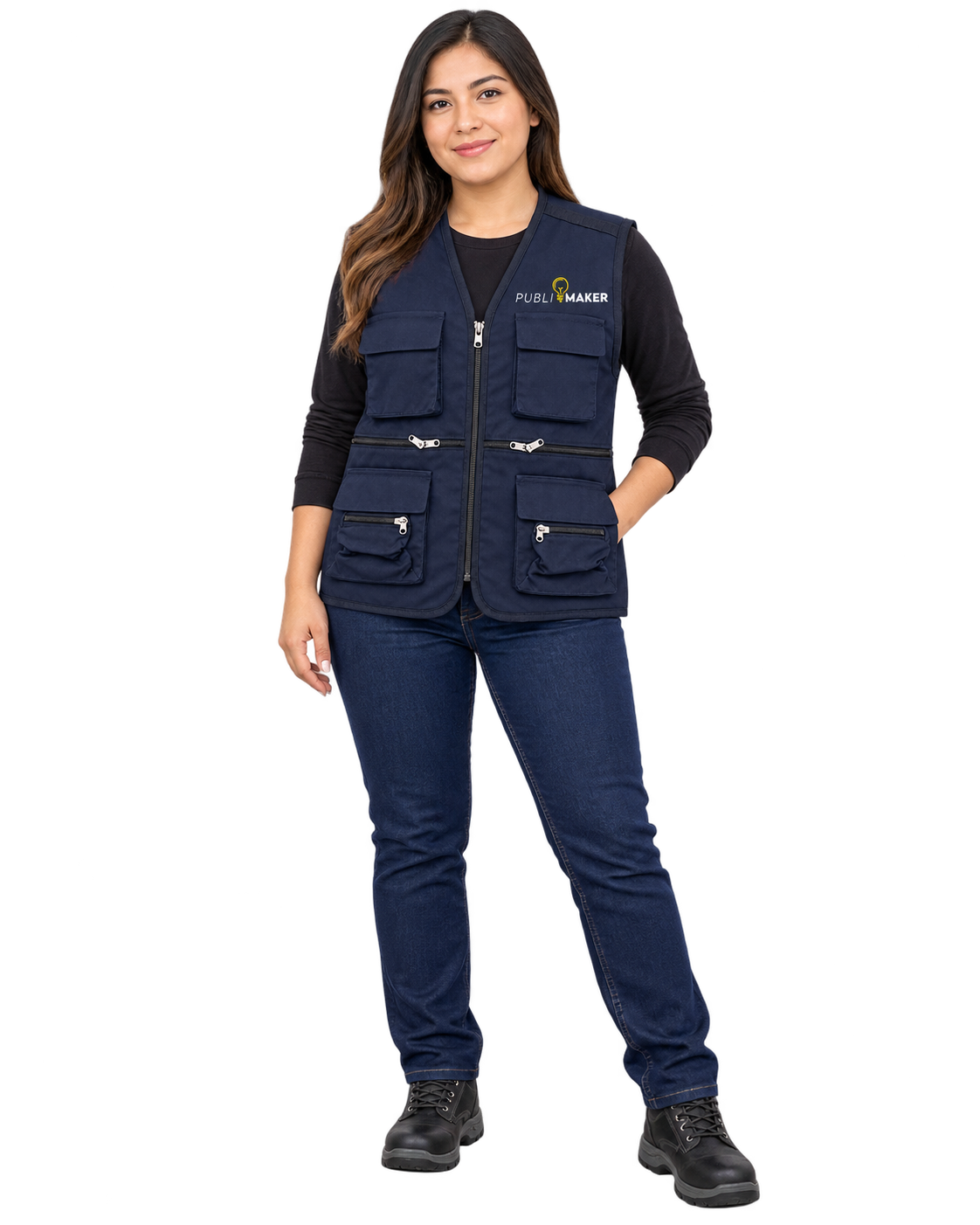 Chaleco Supervisor puesto por mujer