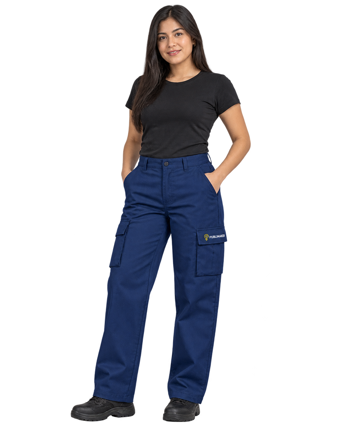 Pantalón Cargo Drill puesto por mujer